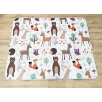 Детский развивающий двухсторонний термоковрик NICEkids 150х180см + сумка (Польша)